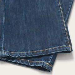 1014 Fit Semi-Destructed Wash Jeans Blue | Men Stetson Boot Cut