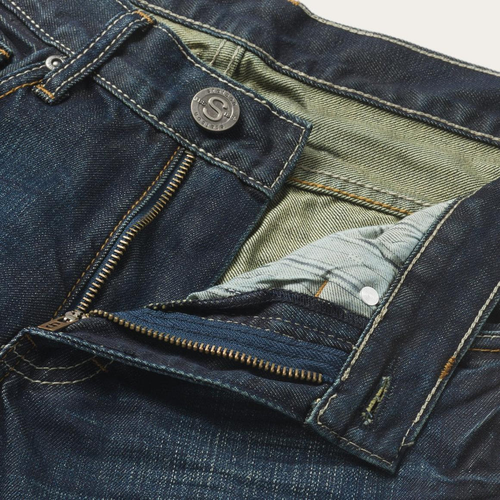 1312 Fit Jeans With A Pieced Back Pocket Blue | Men Stetson Boot Cut