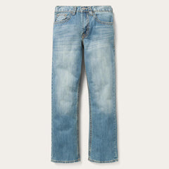 1520 Fit Light Wash Jeans With Tacking Blue | Men Stetson Modern Cut