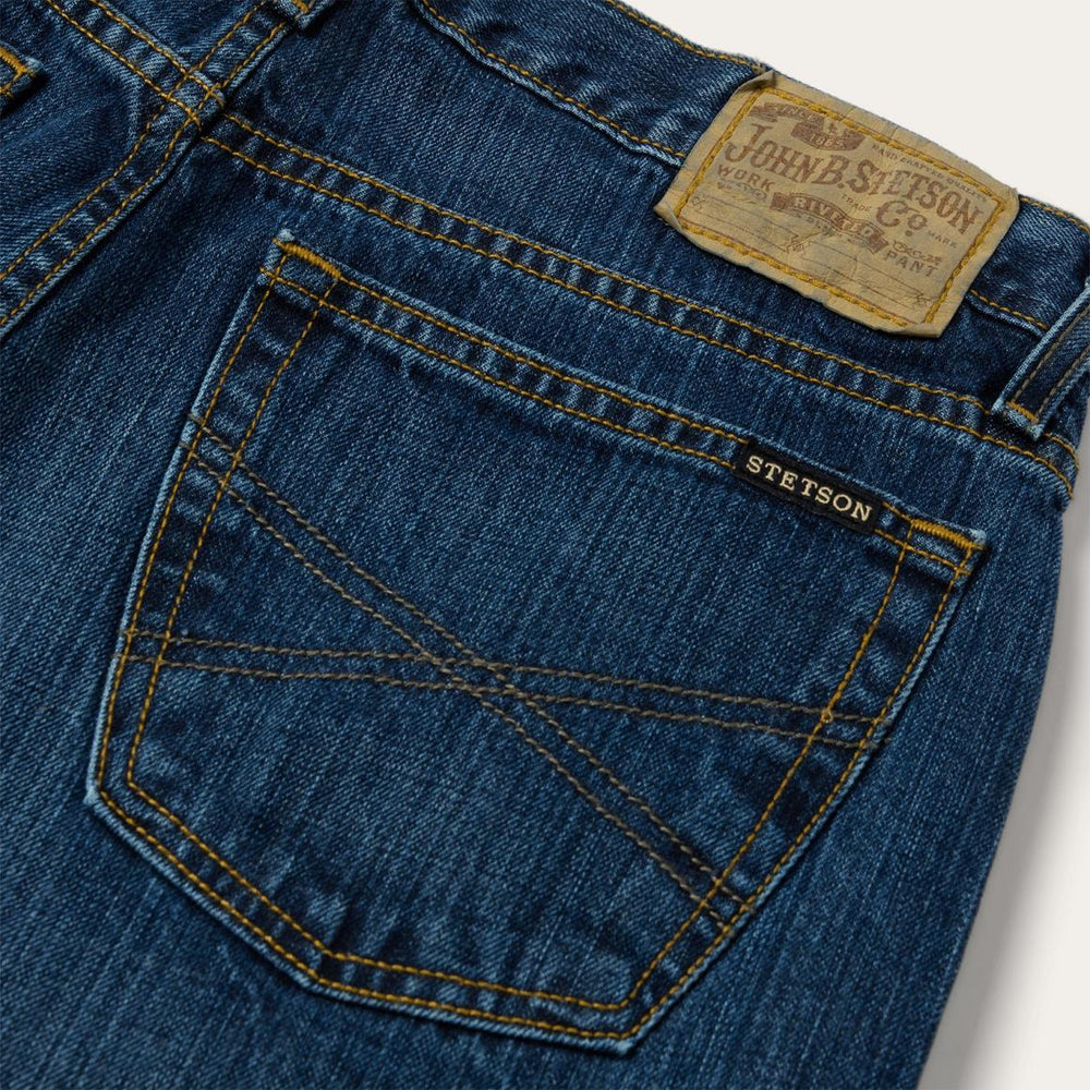 1520 Fit Standard Straight Leg Jean Blue | Men Stetson Modern Cut