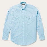 Blue Lattice Print Western Shirt Blue | Stetson
