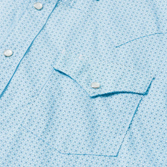Blue Lattice Print Western Shirt Blue | Stetson