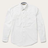 Classic Solid Snap Poplin Shirt In Optic White White | Stetson