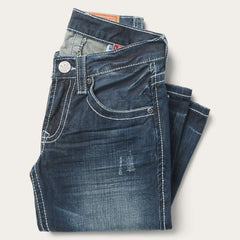 1014 Fit Destructed Medium Wash Jeans Blue | Stetson