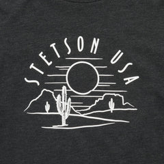 Cactus And Sunset Graphic Tee Black | Stetson