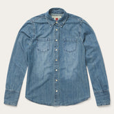 Denim Snap Front Western Shirt Blue | Stetson