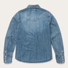 Denim Snap Front Western Shirt Blue | Stetson