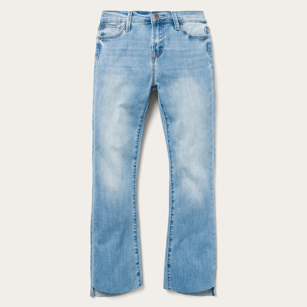 High Waist Flare Crop Jean Blue | Stetson
