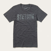 Distressed Stetson Graphic Tee Grey | Stetson
