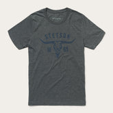 Longhorn Graphic Tee Grey | Stetson