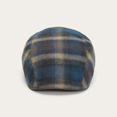 Ivy Virgin Wool Cap Blue Beige Check | Stetson