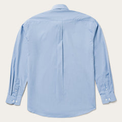 Blue Solid One-Pocket Snap-Front Shirt Blue | Stetson