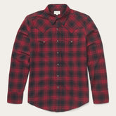 Brushed Twill Plaid Shirt Black | Stetson