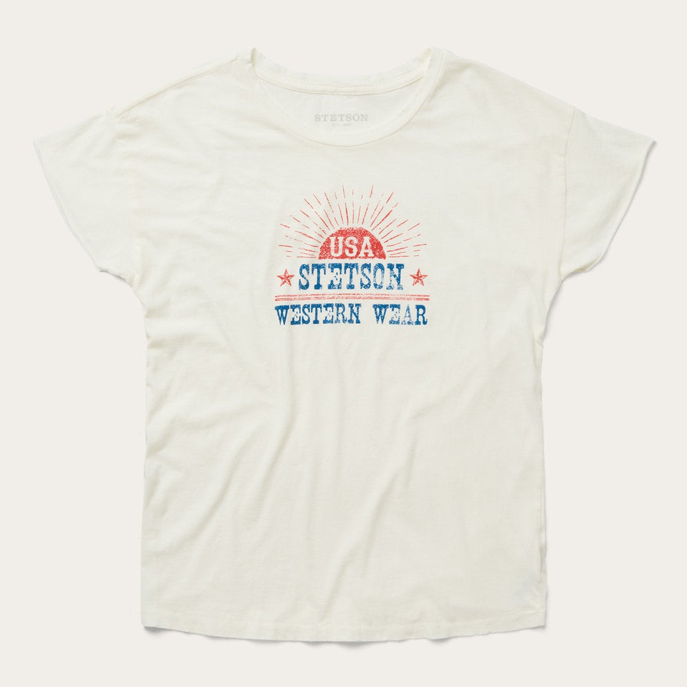 Sunrise Graphic Tee White | Stetson