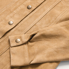 Suede Denim Shirt Jacket Brown | Stetson