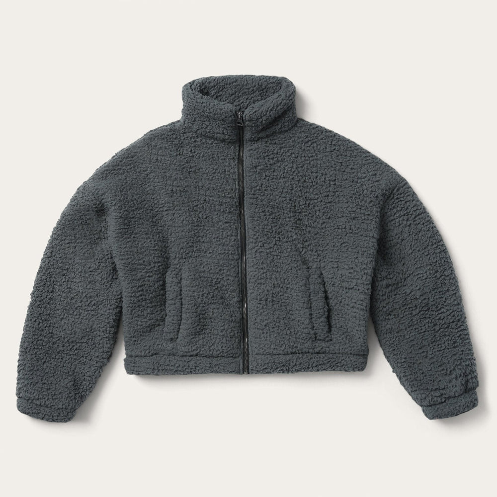 Fuzzy Teddy Bear Fleece Jacket Grey | Stetson