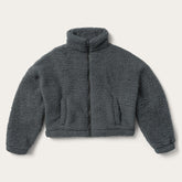 Fuzzy Teddy Bear Fleece Jacket Grey | Stetson
