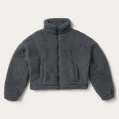 Fuzzy Teddy Bear Fleece Jacket Grey | Stetson