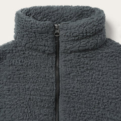 Fuzzy Teddy Bear Fleece Jacket Grey | Stetson