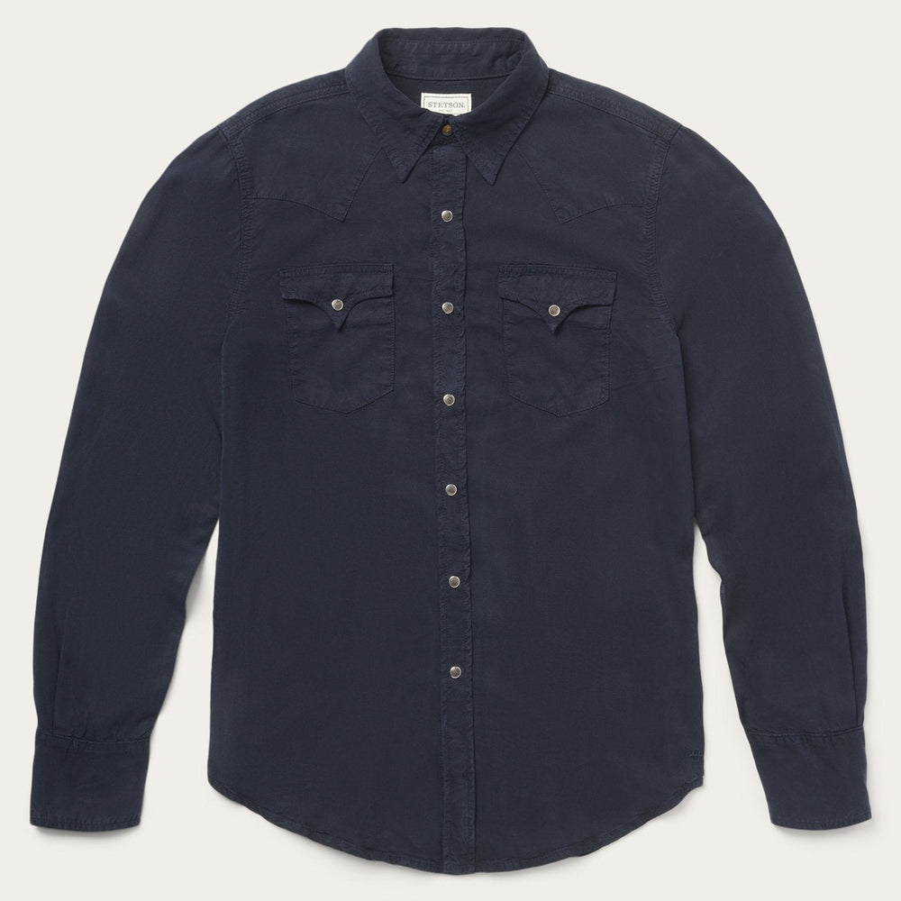 Navy Twill Shirt Blue | Stetson