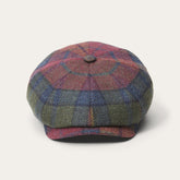Hatteras Virgin Wool Wine/Green/Blue Check | Stetson