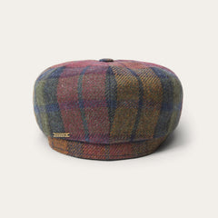 Hatteras Virgin Wool Wine/Green/Blue Check | Stetson