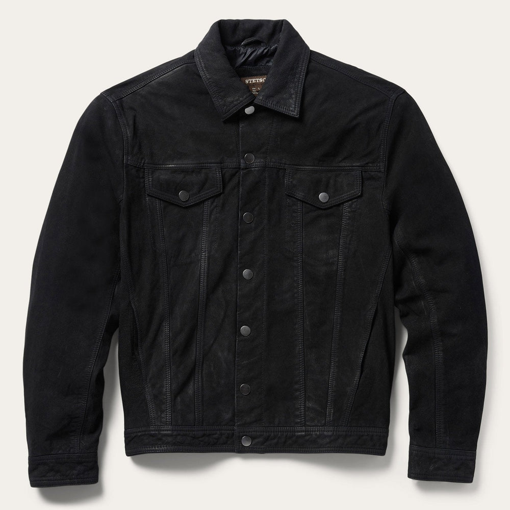 Leather Jean Jacket Black | Stetson