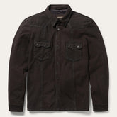Leather Western Shirt Jacket Brown | Stetson