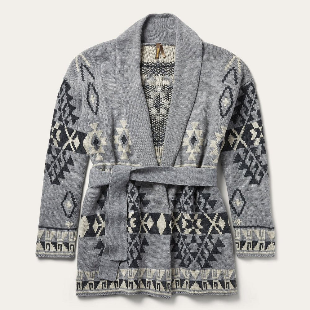 Chunky Knit Tie Sweater in Grey Grey | Stetson