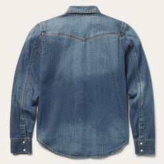 Distressed Denim Shirt Blue | Stetson
