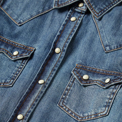 Distressed Denim Shirt Blue | Stetson