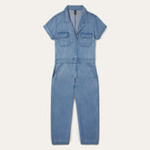 Notch Collar Jumpsuit Blue | Stetson