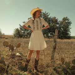 Flat Weave Dress White | Stetson