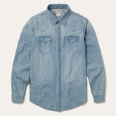 Long-Sleeved Denim Shirt Blue | Stetson