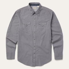 Diamond Print Western Shirt Grey | Stetson