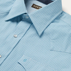 Geo Western Shirt Blue | Stetson