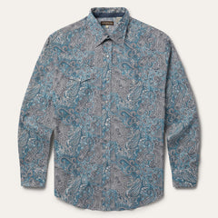 Paisley Western Shirt Green | Stetson
