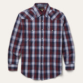 Good Luck Plaid Western Shirt Wine | Stetson