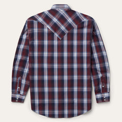 Good Luck Plaid Western Shirt Wine | Stetson