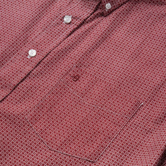 Micro Print Button-Front Shirt Red | Stetson