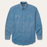 Micro Print Western Shirt Blue | Stetson