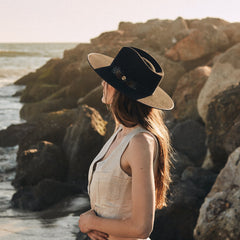 Midtown Wide Flat Brim Hat Black | Stetson