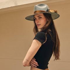 Caelus Straw Fedora Seafoam | Stetson
