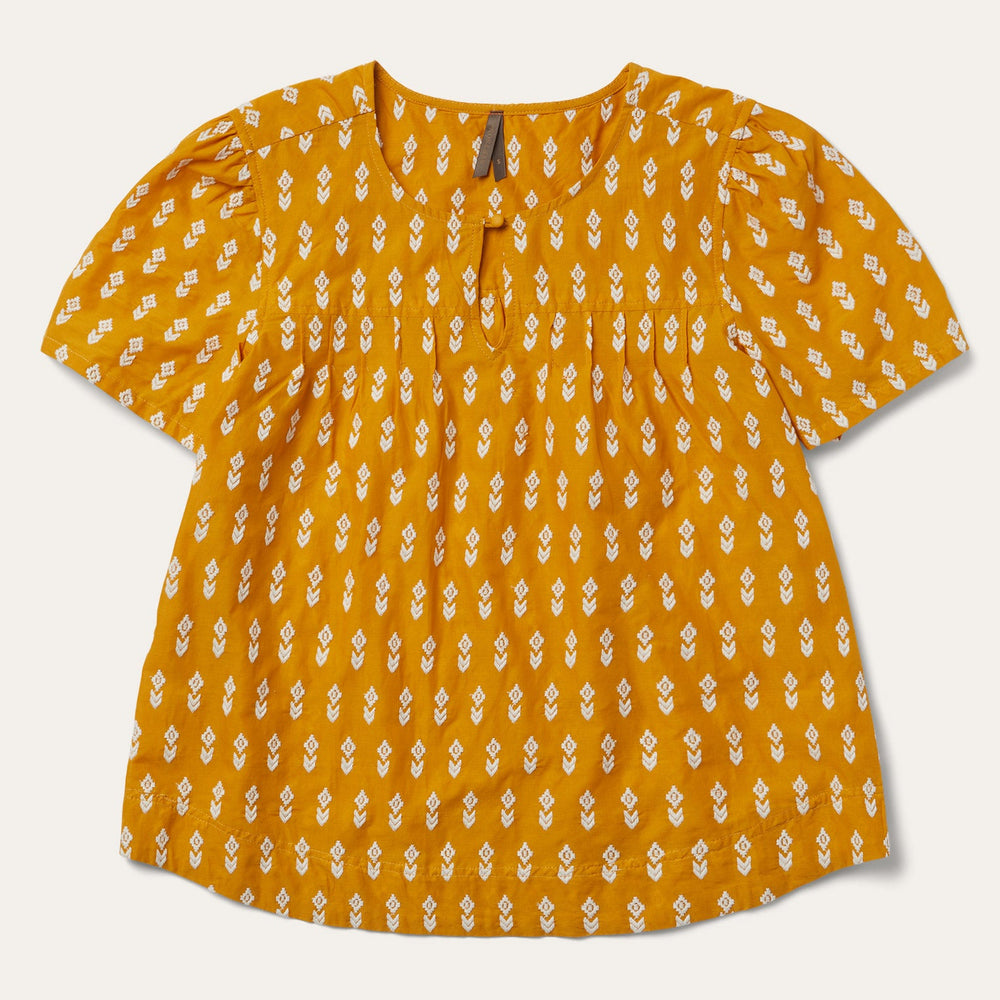 Short-Sleeved Aztec Blouse Yellow | Stetson