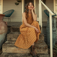 Aztec Dress Yellow | Stetson
