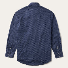 Blue Polaris Geo Print Western Shirt Blue | Stetson