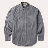 Horseshoe Stripe Print Shirt Grey | Stetson