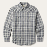 Dobby Twill Plaid Shirt Brown | Stetson