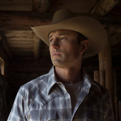 Dobby Twill Plaid Shirt Brown | Stetson