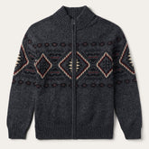 Horizontal Aztec Cardigan Grey | Stetson